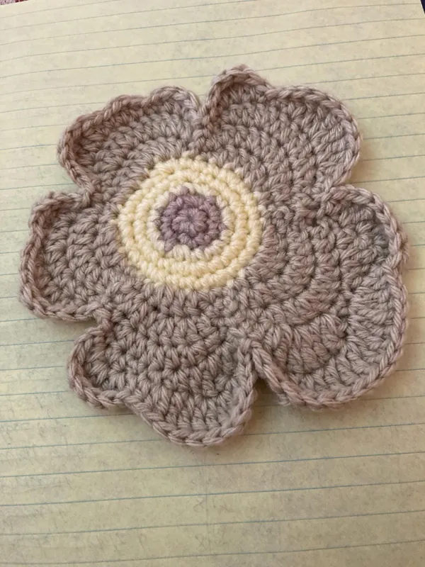 Finished coaster from a pattern in the SuperKit